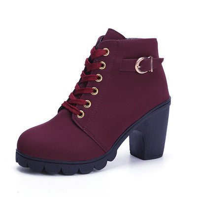 Women's thick heel boots