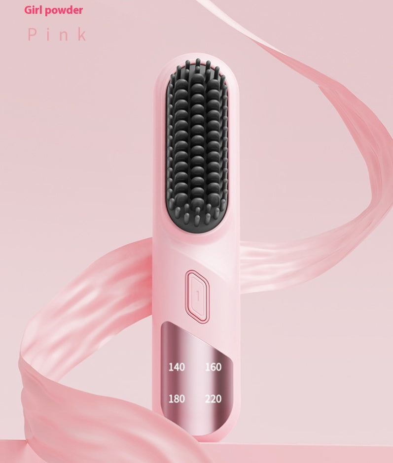 Wet Dry Hair Straightener Cordless Hair Straightener Brush With Fast Heating Negative Ions For Fluffy Curly Hair For Electric