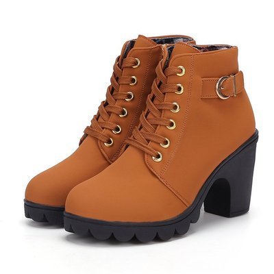 Women's thick heel boots