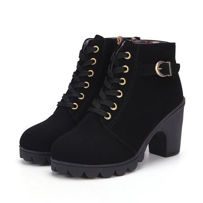 Women's thick heel boots