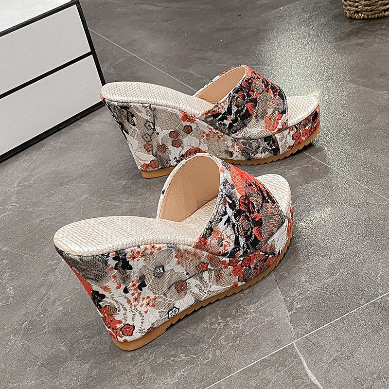 Fashion High Heel Wedge Sandals Women